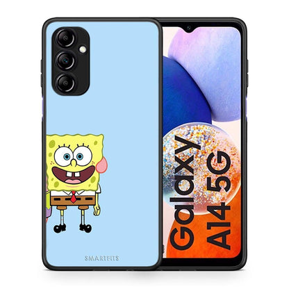 Θήκη Samsung Galaxy A14 / A14 5G Friends Bob από τη Smartfits με σχέδιο στο πίσω μέρος και μαύρο περίβλημα | Samsung Galaxy A14 / A14 5G Friends Bob Case with Colorful Back and Black Bezels