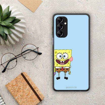 Θήκη Samsung Galaxy A14 / A14 5G Friends Bob από τη Smartfits με σχέδιο στο πίσω μέρος και μαύρο περίβλημα | Samsung Galaxy A14 / A14 5G Friends Bob Case with Colorful Back and Black Bezels