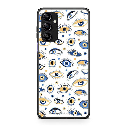 Θήκη Samsung Galaxy A14 / A14 5G Ftou Ftou από τη Smartfits με σχέδιο στο πίσω μέρος και μαύρο περίβλημα | Samsung Galaxy A14 / A14 5G Ftou Ftou Case with Colorful Back and Black Bezels