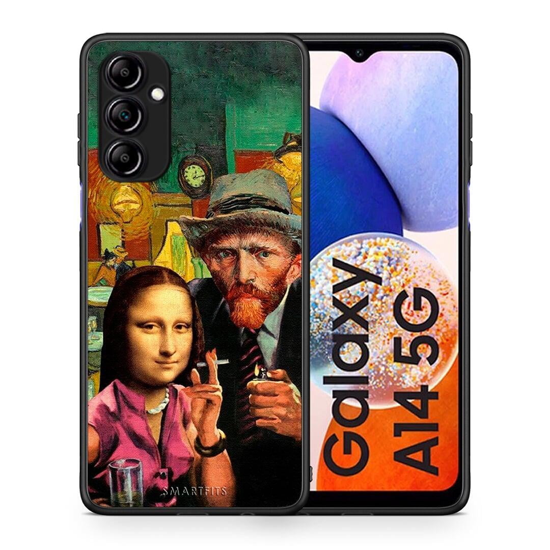 Θήκη Samsung Galaxy A14 / A14 5G Funny Art από τη Smartfits με σχέδιο στο πίσω μέρος και μαύρο περίβλημα | Samsung Galaxy A14 / A14 5G Funny Art Case with Colorful Back and Black Bezels