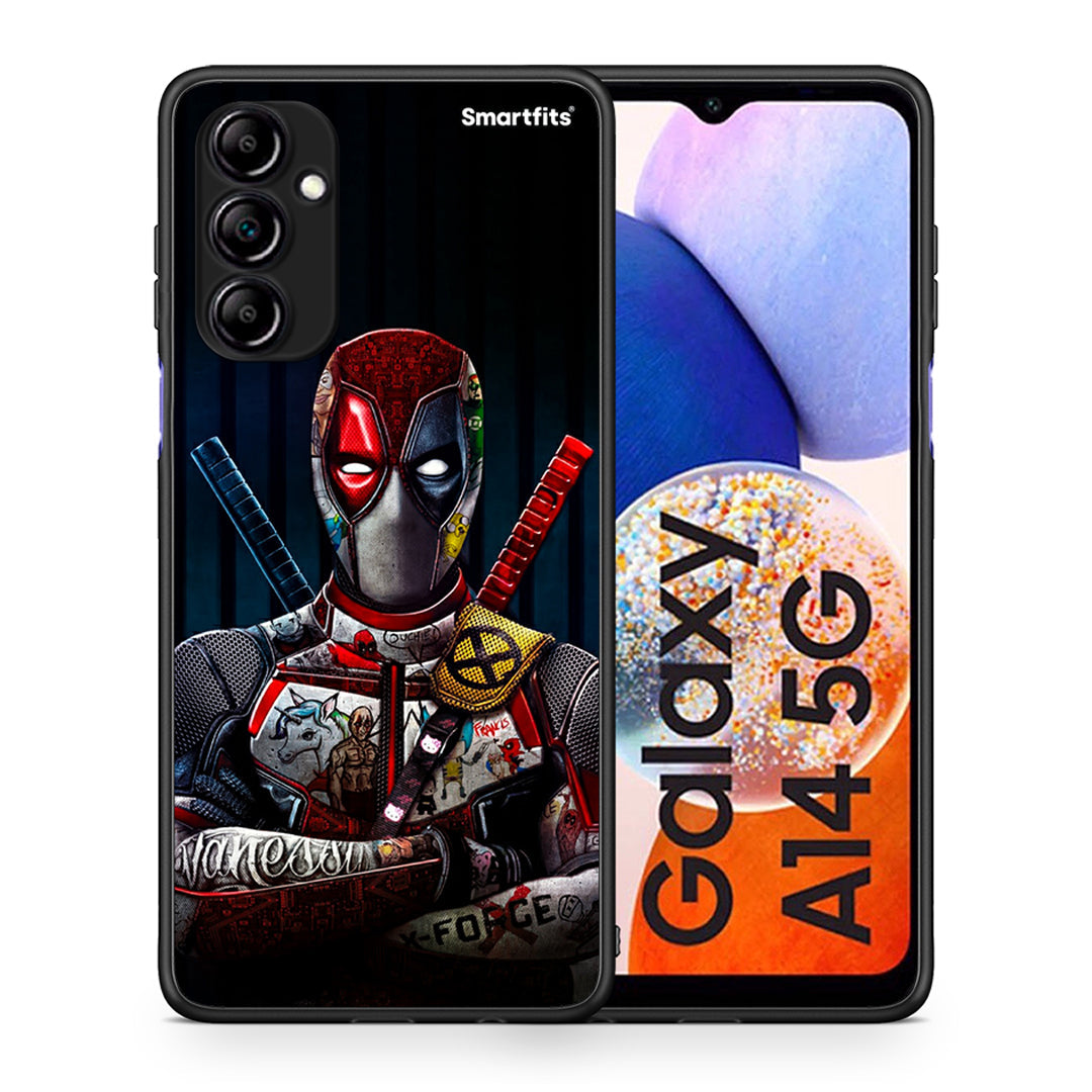 Θήκη Samsung Galaxy A14 / A14 5G Funny Guy από τη Smartfits με σχέδιο στο πίσω μέρος και μαύρο περίβλημα | Samsung Galaxy A14 / A14 5G Funny Guy Case with Colorful Back and Black Bezels