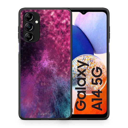 Θήκη Samsung Galaxy A14 / A14 5G Galactic Aurora από τη Smartfits με σχέδιο στο πίσω μέρος και μαύρο περίβλημα | Samsung Galaxy A14 / A14 5G Galactic Aurora Case with Colorful Back and Black Bezels