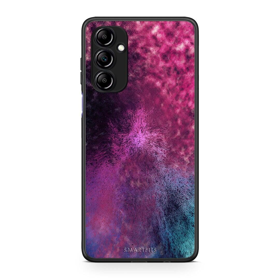 Θήκη Samsung Galaxy A14 / A14 5G Galactic Aurora από τη Smartfits με σχέδιο στο πίσω μέρος και μαύρο περίβλημα | Samsung Galaxy A14 / A14 5G Galactic Aurora Case with Colorful Back and Black Bezels