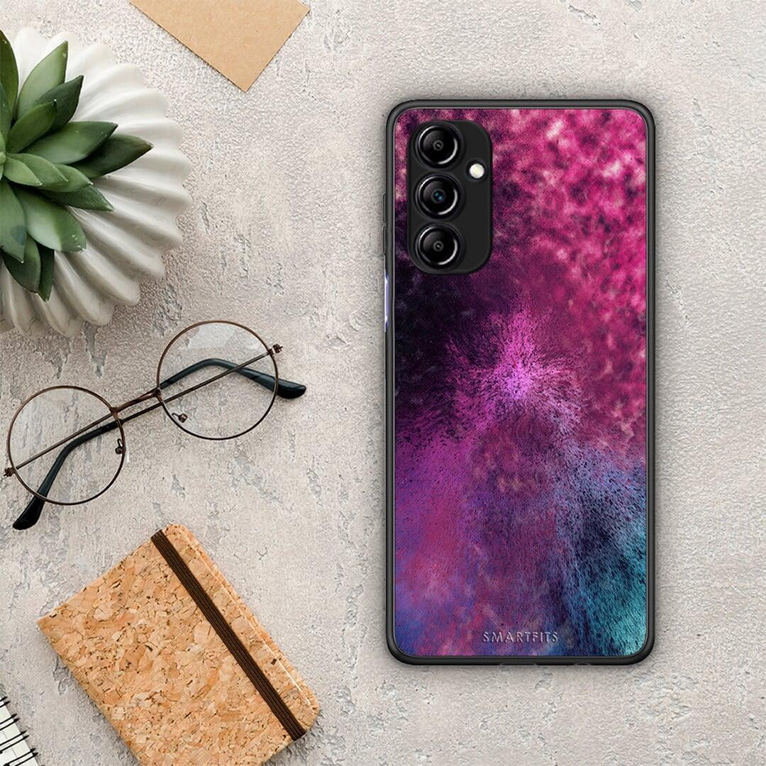Θήκη Samsung Galaxy A14 / A14 5G Galactic Aurora από τη Smartfits με σχέδιο στο πίσω μέρος και μαύρο περίβλημα | Samsung Galaxy A14 / A14 5G Galactic Aurora Case with Colorful Back and Black Bezels