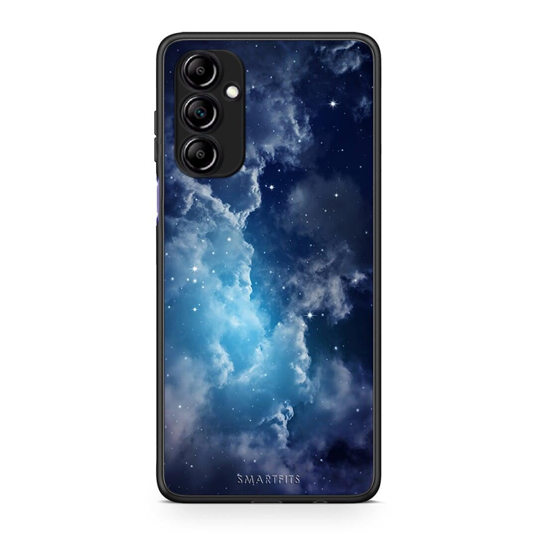 Θήκη Samsung Galaxy A14 / A14 5G Galactic Blue Sky από τη Smartfits με σχέδιο στο πίσω μέρος και μαύρο περίβλημα | Samsung Galaxy A14 / A14 5G Galactic Blue Sky Case with Colorful Back and Black Bezels