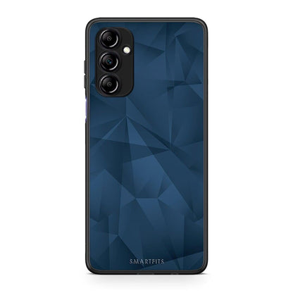 Θήκη Samsung Galaxy A14 / A14 5G Geometric Blue Abstract από τη Smartfits με σχέδιο στο πίσω μέρος και μαύρο περίβλημα | Samsung Galaxy A14 / A14 5G Geometric Blue Abstract Case with Colorful Back and Black Bezels