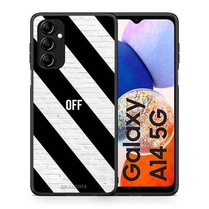 Θήκη Samsung Galaxy A14 / A14 5G Get Off από τη Smartfits με σχέδιο στο πίσω μέρος και μαύρο περίβλημα | Samsung Galaxy A14 / A14 5G Get Off Case with Colorful Back and Black Bezels