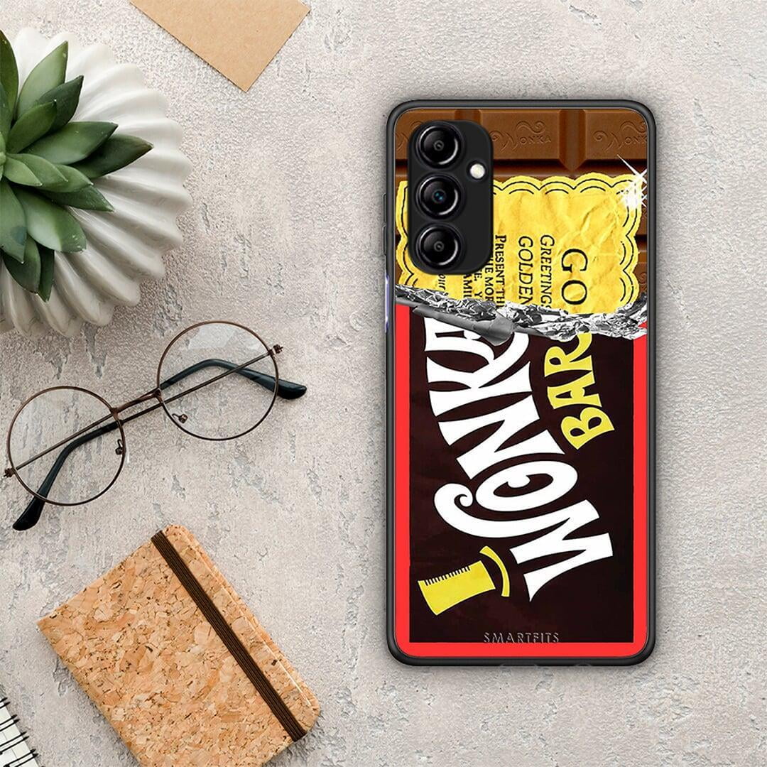 Θήκη Samsung Galaxy A14 / A14 5G Golden Ticket από τη Smartfits με σχέδιο στο πίσω μέρος και μαύρο περίβλημα | Samsung Galaxy A14 / A14 5G Golden Ticket Case with Colorful Back and Black Bezels