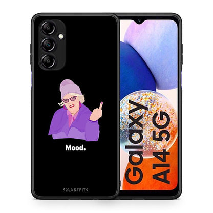 Θήκη Samsung Galaxy A14 / A14 5G Grandma Mood Black από τη Smartfits με σχέδιο στο πίσω μέρος και μαύρο περίβλημα | Samsung Galaxy A14 / A14 5G Grandma Mood Black Case with Colorful Back and Black Bezels