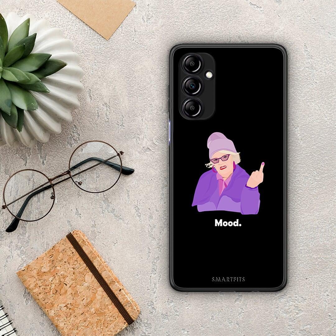 Θήκη Samsung Galaxy A14 / A14 5G Grandma Mood Black από τη Smartfits με σχέδιο στο πίσω μέρος και μαύρο περίβλημα | Samsung Galaxy A14 / A14 5G Grandma Mood Black Case with Colorful Back and Black Bezels