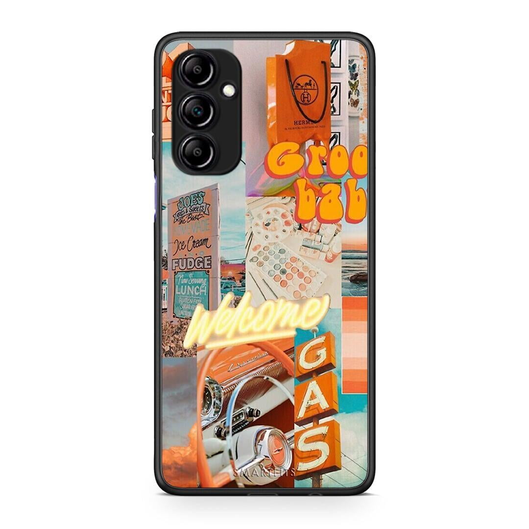 Θήκη Samsung Galaxy A14 / A14 5G Groovy Babe από τη Smartfits με σχέδιο στο πίσω μέρος και μαύρο περίβλημα | Samsung Galaxy A14 / A14 5G Groovy Babe Case with Colorful Back and Black Bezels