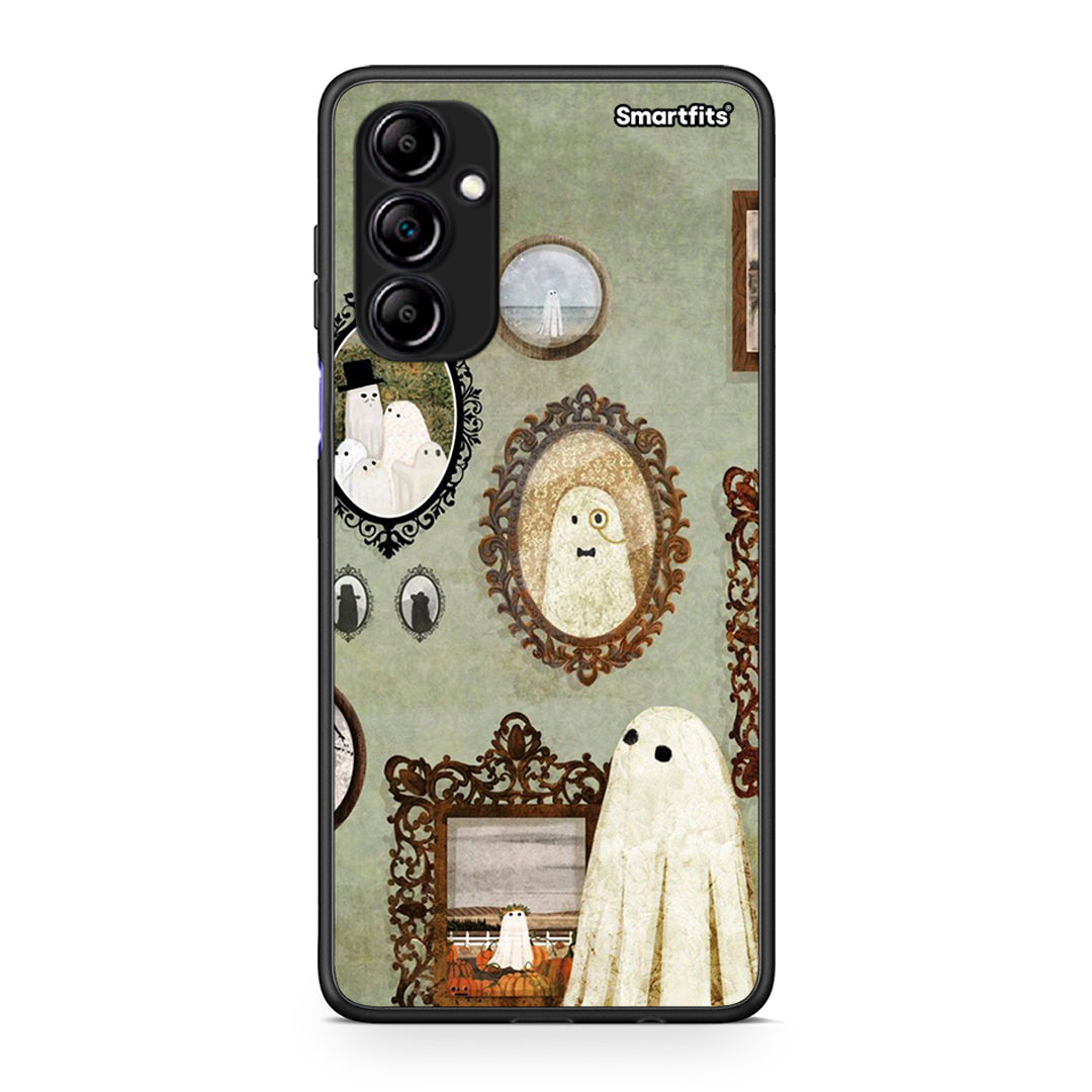 Θήκη Samsung Galaxy A14 / A14 5G Halloween Ghost Season από τη Smartfits με σχέδιο στο πίσω μέρος και μαύρο περίβλημα | Samsung Galaxy A14 / A14 5G Halloween Ghost Season Case with Colorful Back and Black Bezels