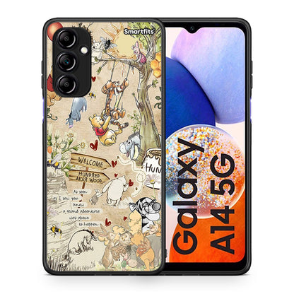 Θήκη Samsung Galaxy A14 / A14 5G Happy Friends από τη Smartfits με σχέδιο στο πίσω μέρος και μαύρο περίβλημα | Samsung Galaxy A14 / A14 5G Happy Friends Case with Colorful Back and Black Bezels