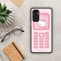 Thumbnail for Θήκη Samsung Galaxy A14 / A14 5G Hello Kitten από τη Smartfits με σχέδιο στο πίσω μέρος και μαύρο περίβλημα | Samsung Galaxy A14 / A14 5G Hello Kitten Case with Colorful Back and Black Bezels