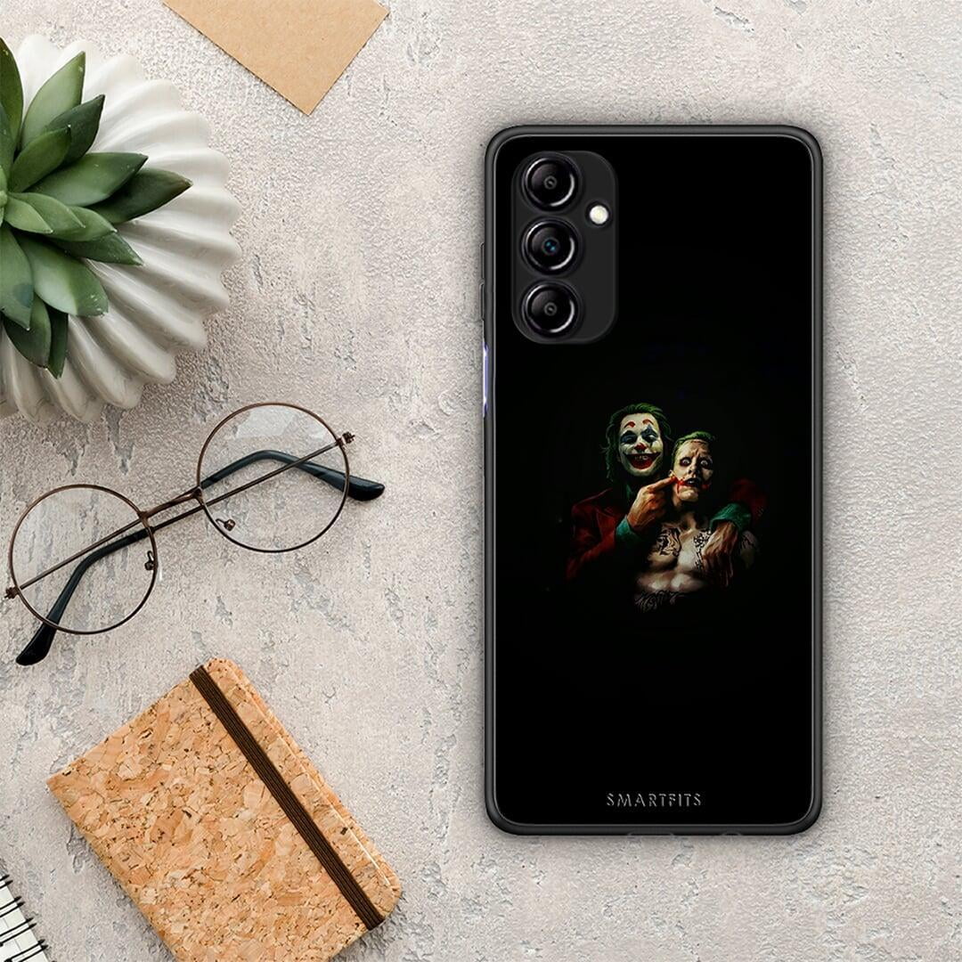 Θήκη Samsung Galaxy A14 / A14 5G Hero Clown από τη Smartfits με σχέδιο στο πίσω μέρος και μαύρο περίβλημα | Samsung Galaxy A14 / A14 5G Hero Clown Case with Colorful Back and Black Bezels