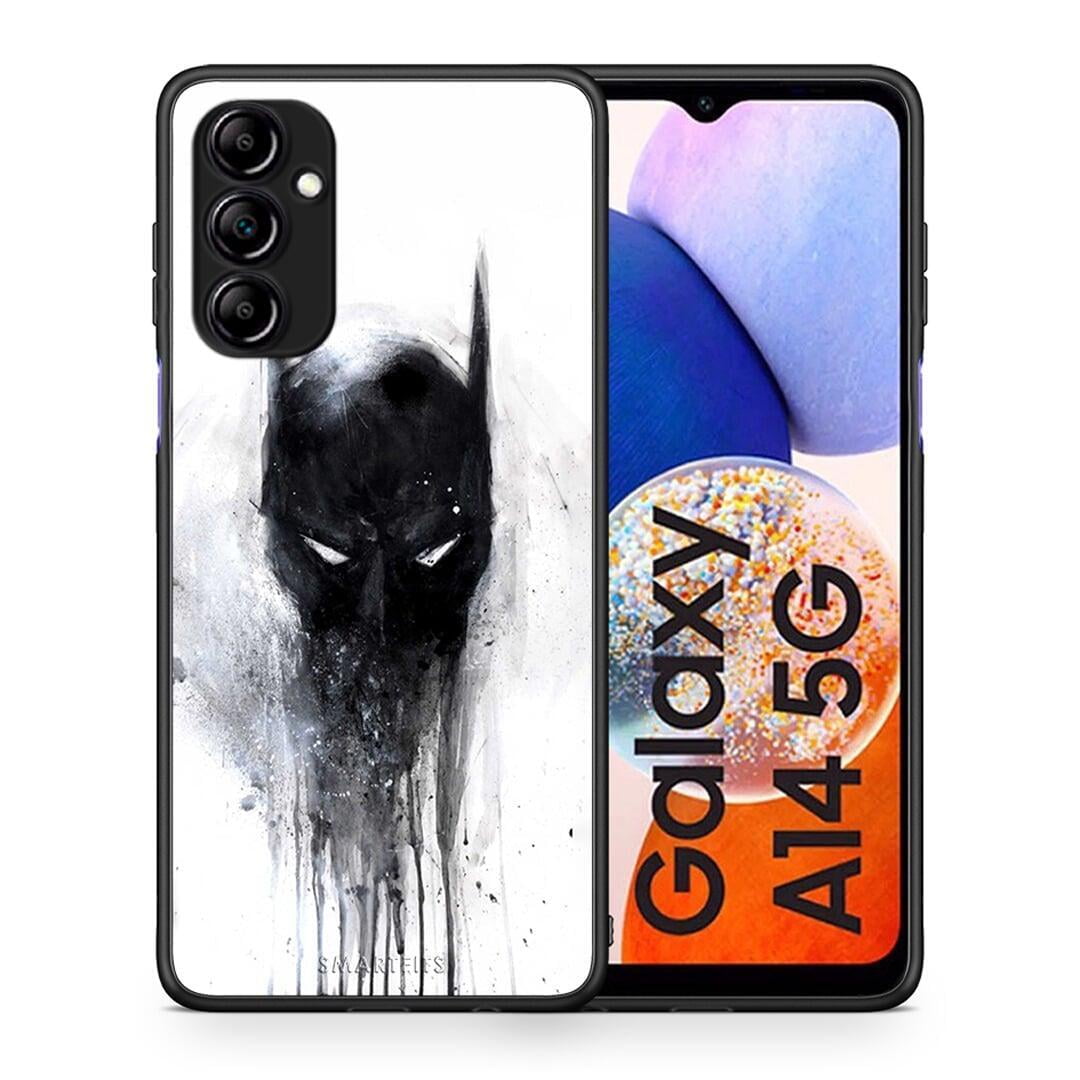 Θήκη Samsung Galaxy A14 / A14 5G Hero Paint Bat από τη Smartfits με σχέδιο στο πίσω μέρος και μαύρο περίβλημα | Samsung Galaxy A14 / A14 5G Hero Paint Bat Case with Colorful Back and Black Bezels