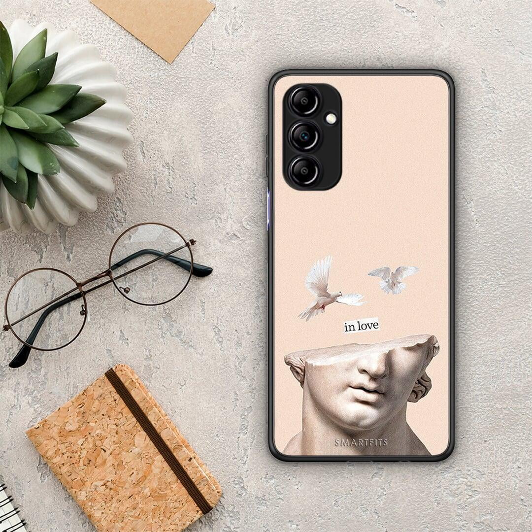Θήκη Samsung Galaxy A14 / A14 5G In Love από τη Smartfits με σχέδιο στο πίσω μέρος και μαύρο περίβλημα | Samsung Galaxy A14 / A14 5G In Love Case with Colorful Back and Black Bezels