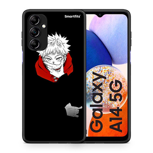 Θήκη Samsung Galaxy A14 / A14 5G Itadori Anime από τη Smartfits με σχέδιο στο πίσω μέρος και μαύρο περίβλημα | Samsung Galaxy A14 / A14 5G Itadori Anime Case with Colorful Back and Black Bezels