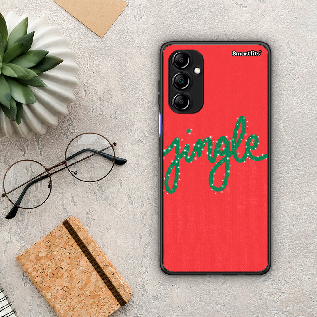 Θήκη Samsung Galaxy A14 / A14 5G Jingle Xmas από τη Smartfits με σχέδιο στο πίσω μέρος και μαύρο περίβλημα | Samsung Galaxy A14 / A14 5G Jingle Xmas Case with Colorful Back and Black Bezels