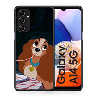 Thumbnail for Θήκη Samsung Galaxy A14 / A14 5G Lady And Tramp 2 από τη Smartfits με σχέδιο στο πίσω μέρος και μαύρο περίβλημα | Samsung Galaxy A14 / A14 5G Lady And Tramp 2 Case with Colorful Back and Black Bezels
