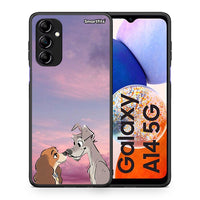 Thumbnail for Θήκη Samsung Galaxy A14 / A14 5G Lady And Tramp από τη Smartfits με σχέδιο στο πίσω μέρος και μαύρο περίβλημα | Samsung Galaxy A14 / A14 5G Lady And Tramp Case with Colorful Back and Black Bezels