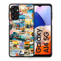 Thumbnail for Θήκη Samsung Galaxy A14 / A14 5G Live To Travel από τη Smartfits με σχέδιο στο πίσω μέρος και μαύρο περίβλημα | Samsung Galaxy A14 / A14 5G Live To Travel Case with Colorful Back and Black Bezels