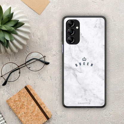 Θήκη Samsung Galaxy A14 / A14 5G Marble Queen από τη Smartfits με σχέδιο στο πίσω μέρος και μαύρο περίβλημα | Samsung Galaxy A14 / A14 5G Marble Queen Case with Colorful Back and Black Bezels
