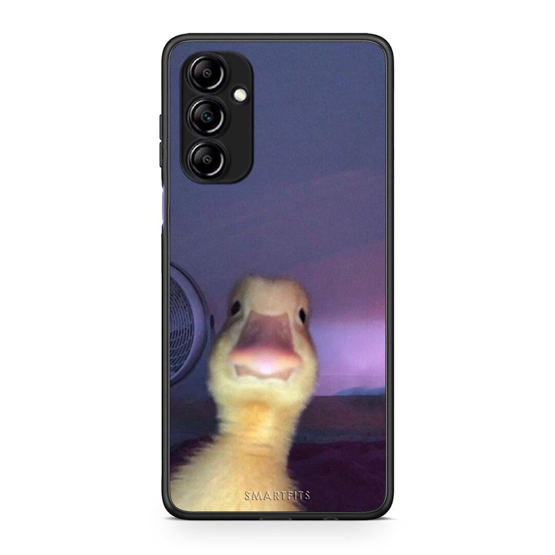 Θήκη Samsung Galaxy A14 / A14 5G Meme Duck από τη Smartfits με σχέδιο στο πίσω μέρος και μαύρο περίβλημα | Samsung Galaxy A14 / A14 5G Meme Duck Case with Colorful Back and Black Bezels