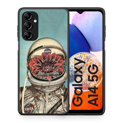 Θήκη Samsung Galaxy A14 / A14 5G Nasa Bloom από τη Smartfits με σχέδιο στο πίσω μέρος και μαύρο περίβλημα | Samsung Galaxy A14 / A14 5G Nasa Bloom Case with Colorful Back and Black Bezels
