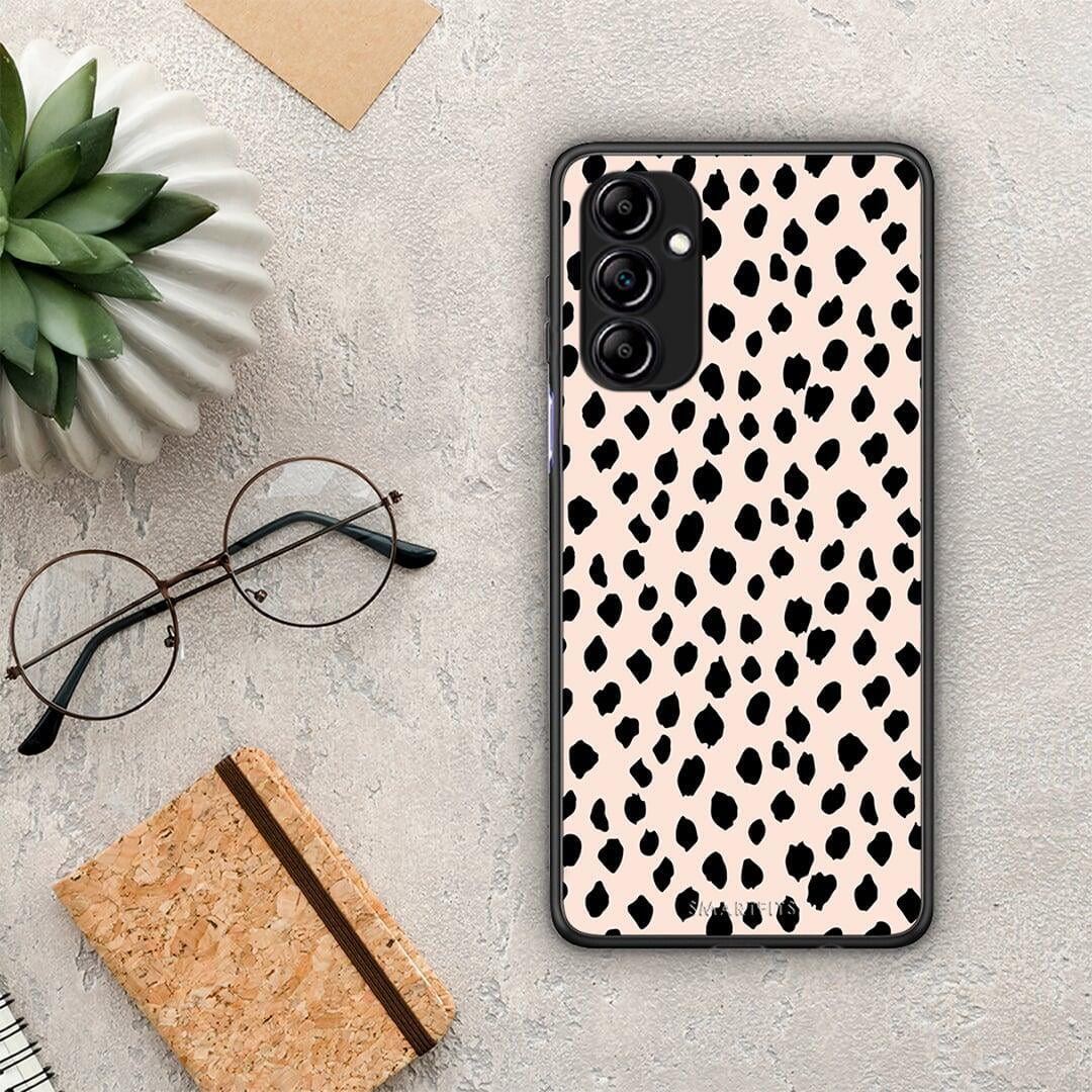 Θήκη Samsung Galaxy A14 / A14 5G New Polka Dots από τη Smartfits με σχέδιο στο πίσω μέρος και μαύρο περίβλημα | Samsung Galaxy A14 / A14 5G New Polka Dots Case with Colorful Back and Black Bezels