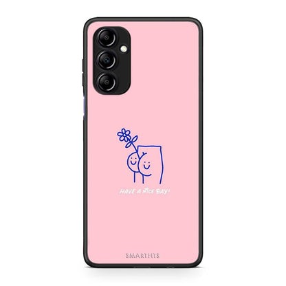 Θήκη Samsung Galaxy A14 / A14 5G Nice Day από τη Smartfits με σχέδιο στο πίσω μέρος και μαύρο περίβλημα | Samsung Galaxy A14 / A14 5G Nice Day Case with Colorful Back and Black Bezels