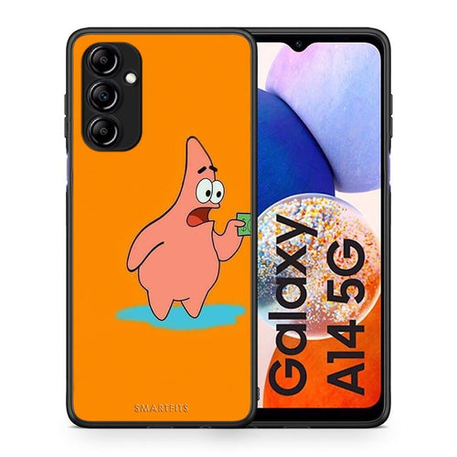 Θήκη Samsung Galaxy A14 / A14 5G No Money 1 από τη Smartfits με σχέδιο στο πίσω μέρος και μαύρο περίβλημα | Samsung Galaxy A14 / A14 5G No Money 1 Case with Colorful Back and Black Bezels