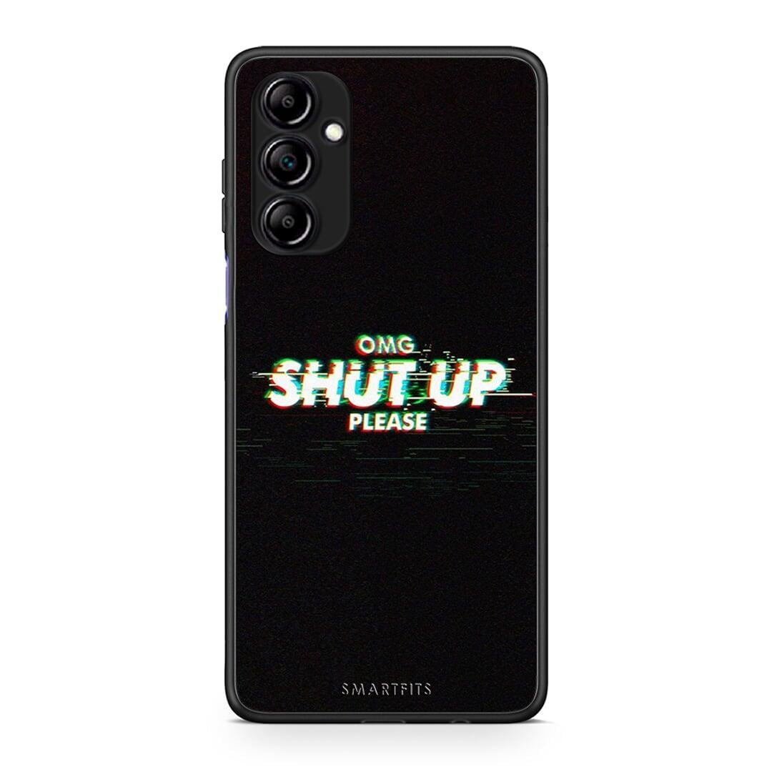 Θήκη Samsung Galaxy A14 / A14 5G OMG ShutUp από τη Smartfits με σχέδιο στο πίσω μέρος και μαύρο περίβλημα | Samsung Galaxy A14 / A14 5G OMG ShutUp Case with Colorful Back and Black Bezels
