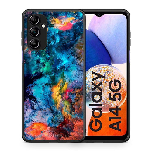 Θήκη Samsung Galaxy A14 / A14 5G Paint Crayola από τη Smartfits με σχέδιο στο πίσω μέρος και μαύρο περίβλημα | Samsung Galaxy A14 / A14 5G Paint Crayola Case with Colorful Back and Black Bezels