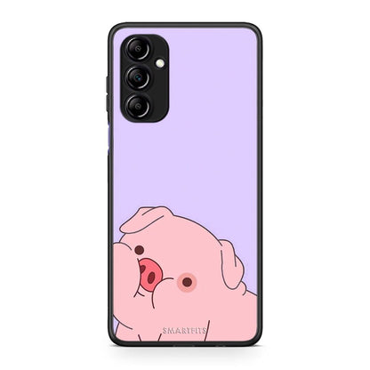 Θήκη Samsung Galaxy A14 / A14 5G Pig Love 2 από τη Smartfits με σχέδιο στο πίσω μέρος και μαύρο περίβλημα | Samsung Galaxy A14 / A14 5G Pig Love 2 Case with Colorful Back and Black Bezels