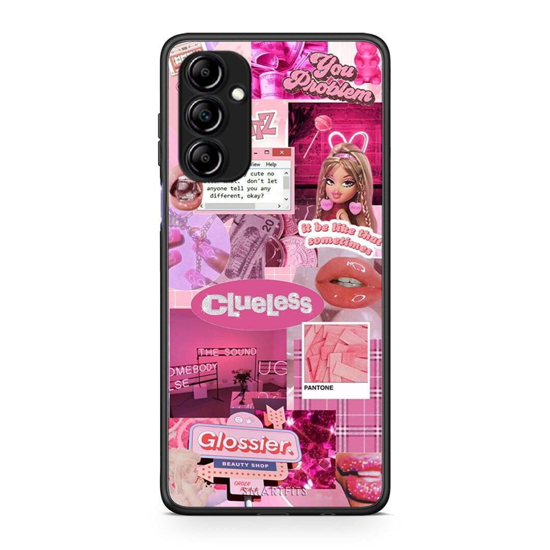 Θήκη Samsung Galaxy A14 / A14 5G Pink Love από τη Smartfits με σχέδιο στο πίσω μέρος και μαύρο περίβλημα | Samsung Galaxy A14 / A14 5G Pink Love Case with Colorful Back and Black Bezels