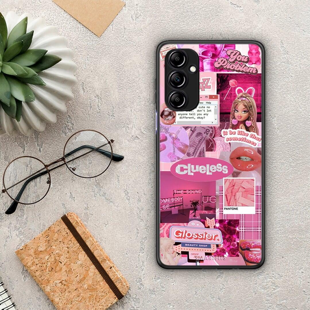 Θήκη Samsung Galaxy A14 / A14 5G Pink Love από τη Smartfits με σχέδιο στο πίσω μέρος και μαύρο περίβλημα | Samsung Galaxy A14 / A14 5G Pink Love Case with Colorful Back and Black Bezels
