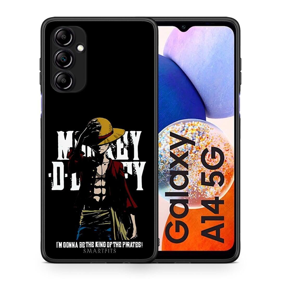 Θήκη Samsung Galaxy A14 / A14 5G Pirate King από τη Smartfits με σχέδιο στο πίσω μέρος και μαύρο περίβλημα | Samsung Galaxy A14 / A14 5G Pirate King Case with Colorful Back and Black Bezels