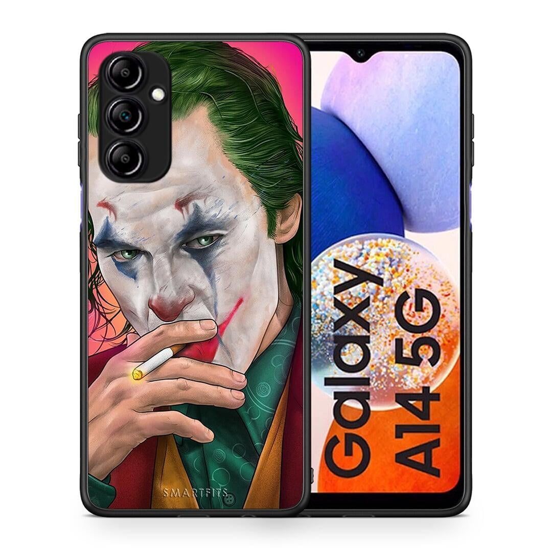 Θήκη Samsung Galaxy A14 / A14 5G PopArt JokesOnU από τη Smartfits με σχέδιο στο πίσω μέρος και μαύρο περίβλημα | Samsung Galaxy A14 / A14 5G PopArt JokesOnU Case with Colorful Back and Black Bezels