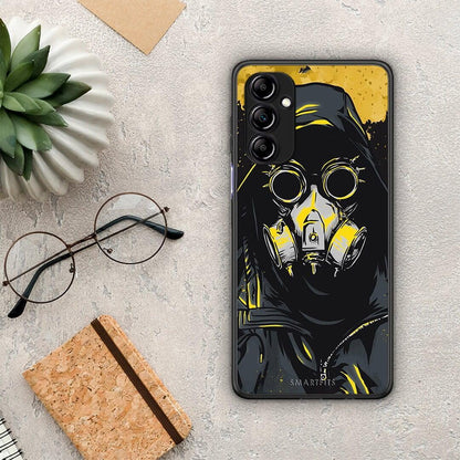 Θήκη Samsung Galaxy A14 / A14 5G PopArt Mask από τη Smartfits με σχέδιο στο πίσω μέρος και μαύρο περίβλημα | Samsung Galaxy A14 / A14 5G PopArt Mask Case with Colorful Back and Black Bezels