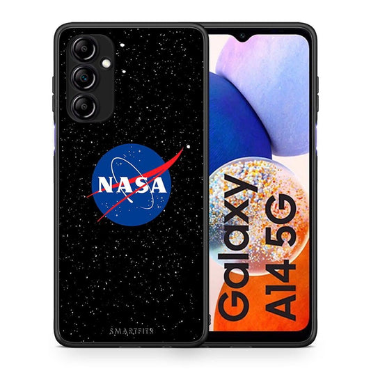 Θήκη Samsung Galaxy A14 / A14 5G PopArt NASA από τη Smartfits με σχέδιο στο πίσω μέρος και μαύρο περίβλημα | Samsung Galaxy A14 / A14 5G PopArt NASA Case with Colorful Back and Black Bezels
