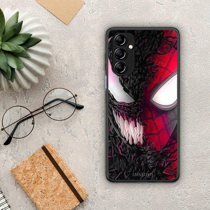 Θήκη Samsung Galaxy A14 / A14 5G PopArt SpiderVenom από τη Smartfits με σχέδιο στο πίσω μέρος και μαύρο περίβλημα | Samsung Galaxy A14 / A14 5G PopArt SpiderVenom Case with Colorful Back and Black Bezels