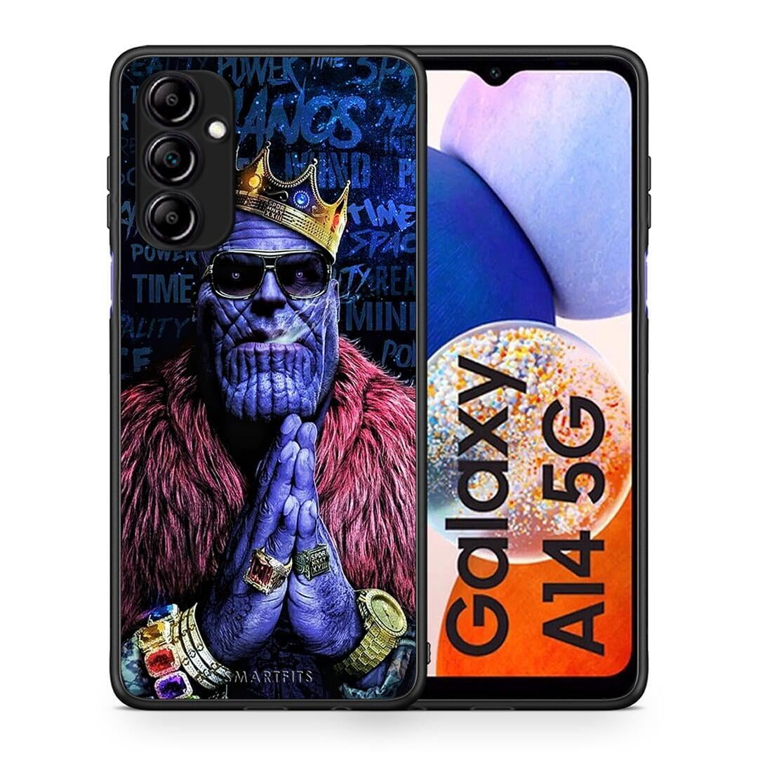Θήκη Samsung Galaxy A14 / A14 5G PopArt Thanos από τη Smartfits με σχέδιο στο πίσω μέρος και μαύρο περίβλημα | Samsung Galaxy A14 / A14 5G PopArt Thanos Case with Colorful Back and Black Bezels