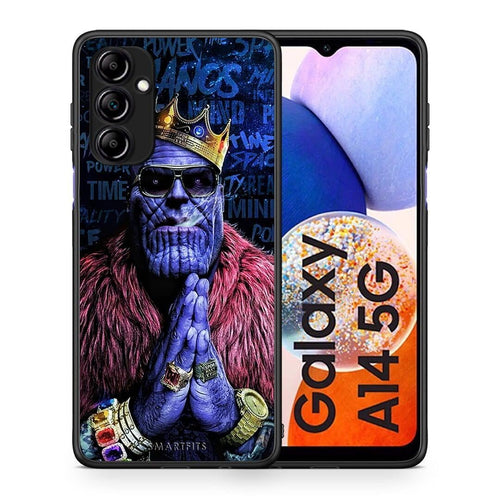 Θήκη Samsung Galaxy A14 / A14 5G PopArt Thanos από τη Smartfits με σχέδιο στο πίσω μέρος και μαύρο περίβλημα | Samsung Galaxy A14 / A14 5G PopArt Thanos Case with Colorful Back and Black Bezels