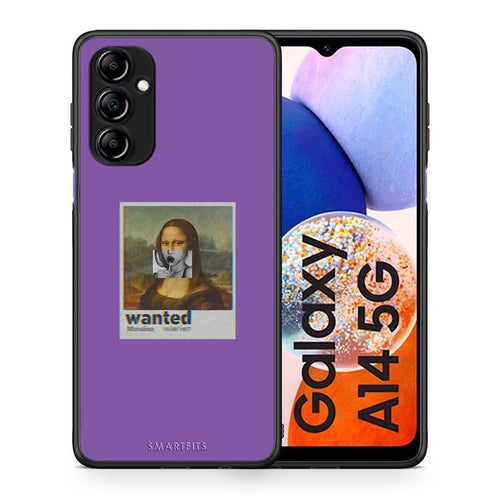 Θήκη Samsung Galaxy A14 / A14 5G Popart Monalisa από τη Smartfits με σχέδιο στο πίσω μέρος και μαύρο περίβλημα | Samsung Galaxy A14 / A14 5G Popart Monalisa Case with Colorful Back and Black Bezels