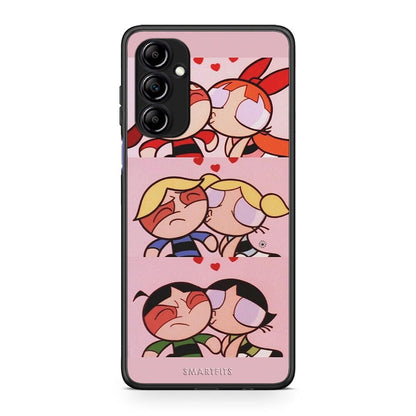 Θήκη Samsung Galaxy A14 / A14 5G Puff Love από τη Smartfits με σχέδιο στο πίσω μέρος και μαύρο περίβλημα | Samsung Galaxy A14 / A14 5G Puff Love Case with Colorful Back and Black Bezels