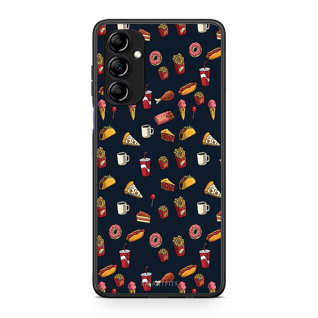 Θήκη Samsung Galaxy A14 / A14 5G Random Hungry από τη Smartfits με σχέδιο στο πίσω μέρος και μαύρο περίβλημα | Samsung Galaxy A14 / A14 5G Random Hungry Case with Colorful Back and Black Bezels