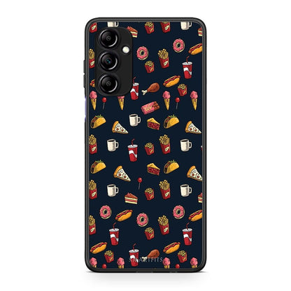 Θήκη Samsung Galaxy A14 / A14 5G Random Hungry από τη Smartfits με σχέδιο στο πίσω μέρος και μαύρο περίβλημα | Samsung Galaxy A14 / A14 5G Random Hungry Case with Colorful Back and Black Bezels