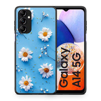 Thumbnail for Θήκη Samsung Galaxy A14 / A14 5G Real Daisies από τη Smartfits με σχέδιο στο πίσω μέρος και μαύρο περίβλημα | Samsung Galaxy A14 / A14 5G Real Daisies Case with Colorful Back and Black Bezels