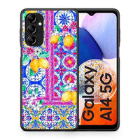 Thumbnail for Θήκη Samsung Galaxy A14 / A14 5G Retro Spring από τη Smartfits με σχέδιο στο πίσω μέρος και μαύρο περίβλημα | Samsung Galaxy A14 / A14 5G Retro Spring Case with Colorful Back and Black Bezels